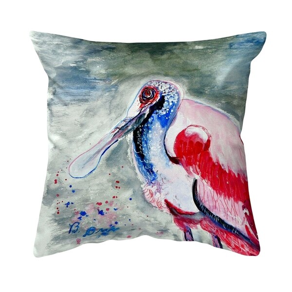 Amelia Spoonbill Noncorded Pillow 12x12