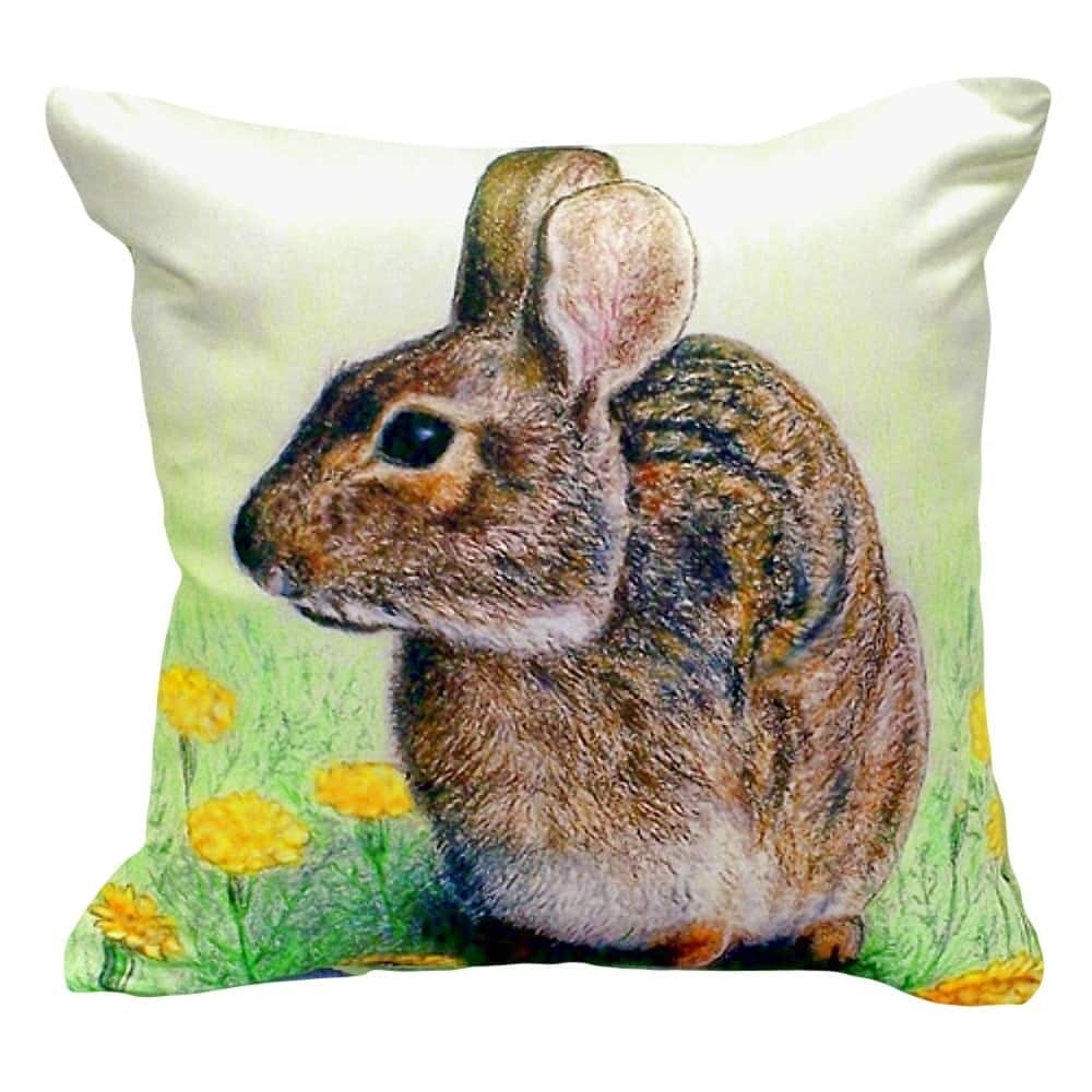 Rabbit Small No-Cord Pillow 12x12