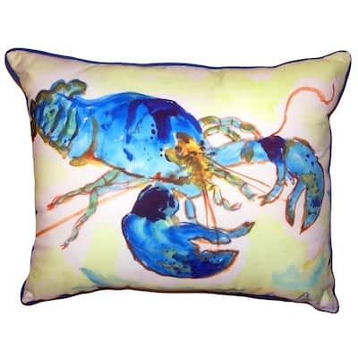 Green-Blue Lobster Small Outdoor/Indoor Pillow 11x14