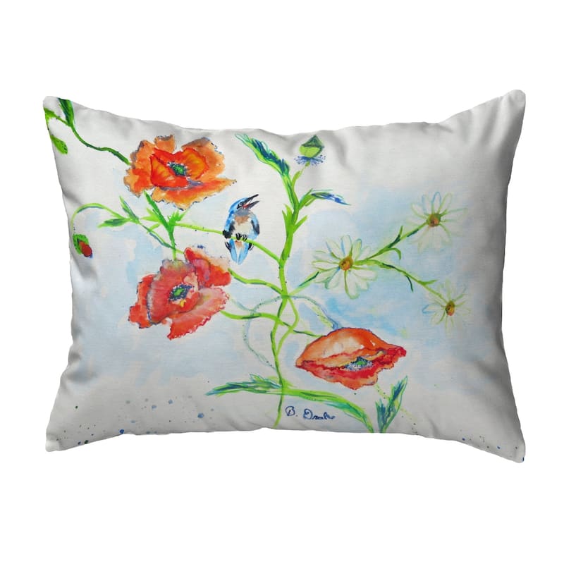 Poppies & Daisies Noncorded Pillow 11x14