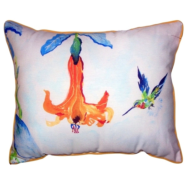 Hummingbird & Trumpet Vine Extra Large Pillow 20x24