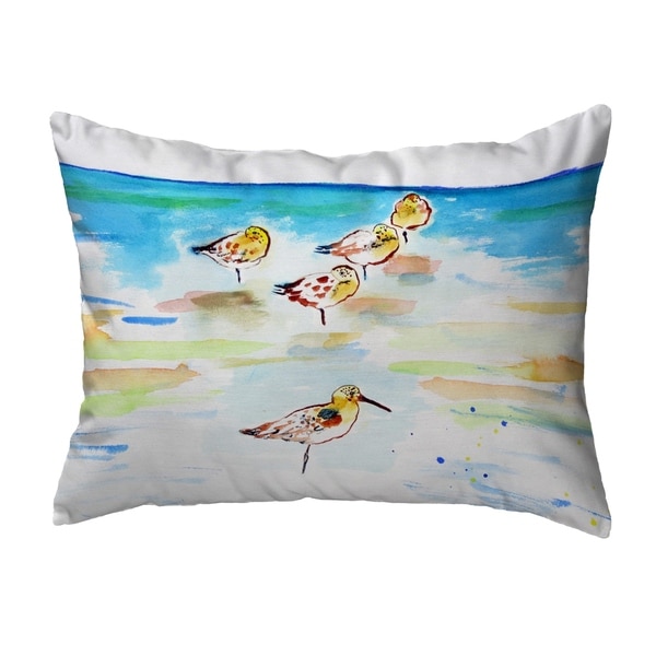 Five Sanderlings Noncorded Pillow 11x14