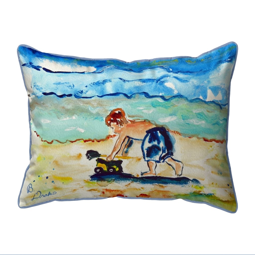 Boy & Toy Large Pillow 16x20