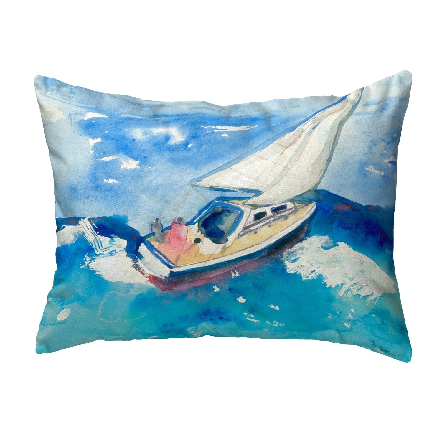 Sailboat Small No-Cord Pillow 11x14 - Bed Bath & Beyond