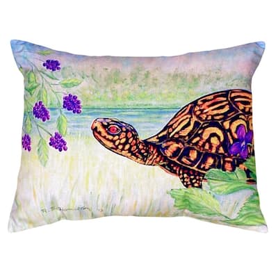 Turtle & Berries Small No-Cord Pillow 11x14