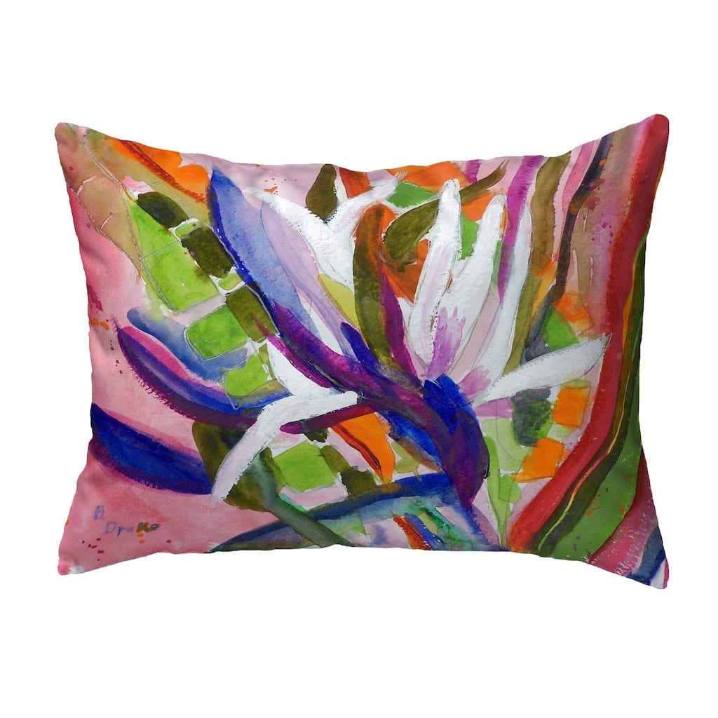 Betsy's Bird of Paradise Small No-Cord Pillow 11x14