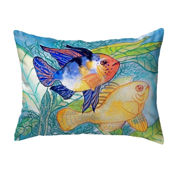 Betsy's Two Fish Small No-Cord Pillow 11x14