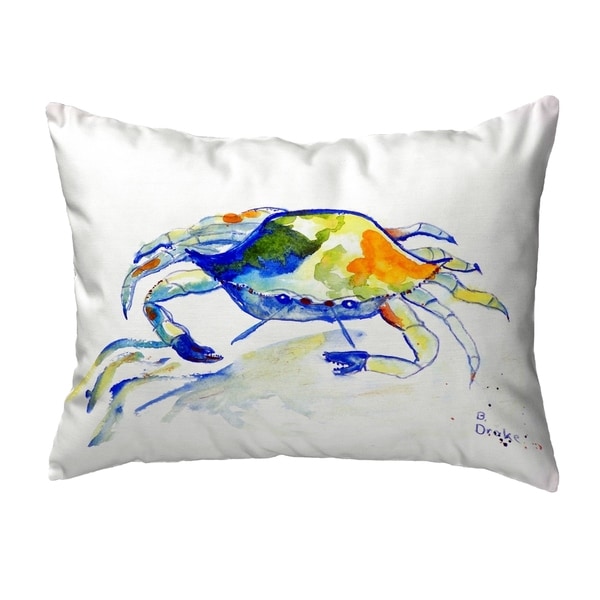 Yellow Crab Small No-Cord Pillow 11x14