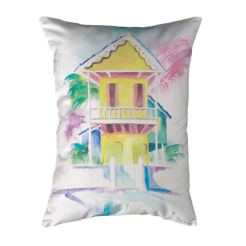 W. Palm Hut Yellow Small No-Cord Pillow 11x14