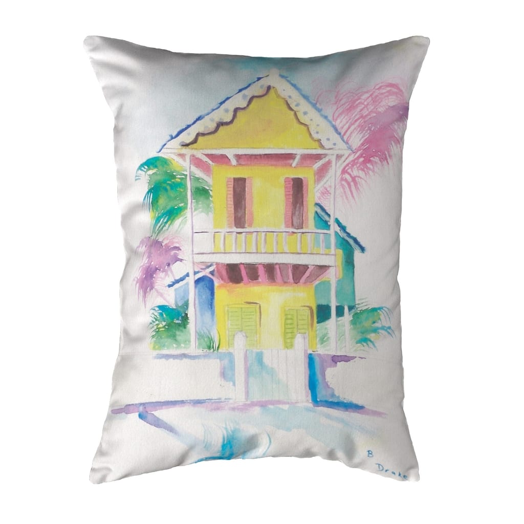 W. Palm Hut Yellow Small No-Cord Pillow 11x14