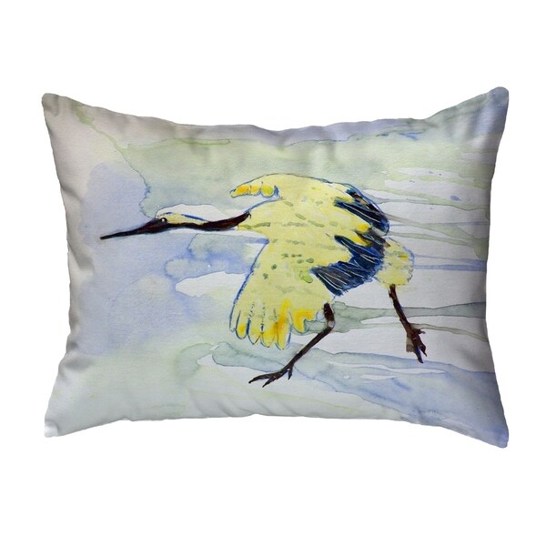 Yellow Crane Small No-Cord Pillow 11x14