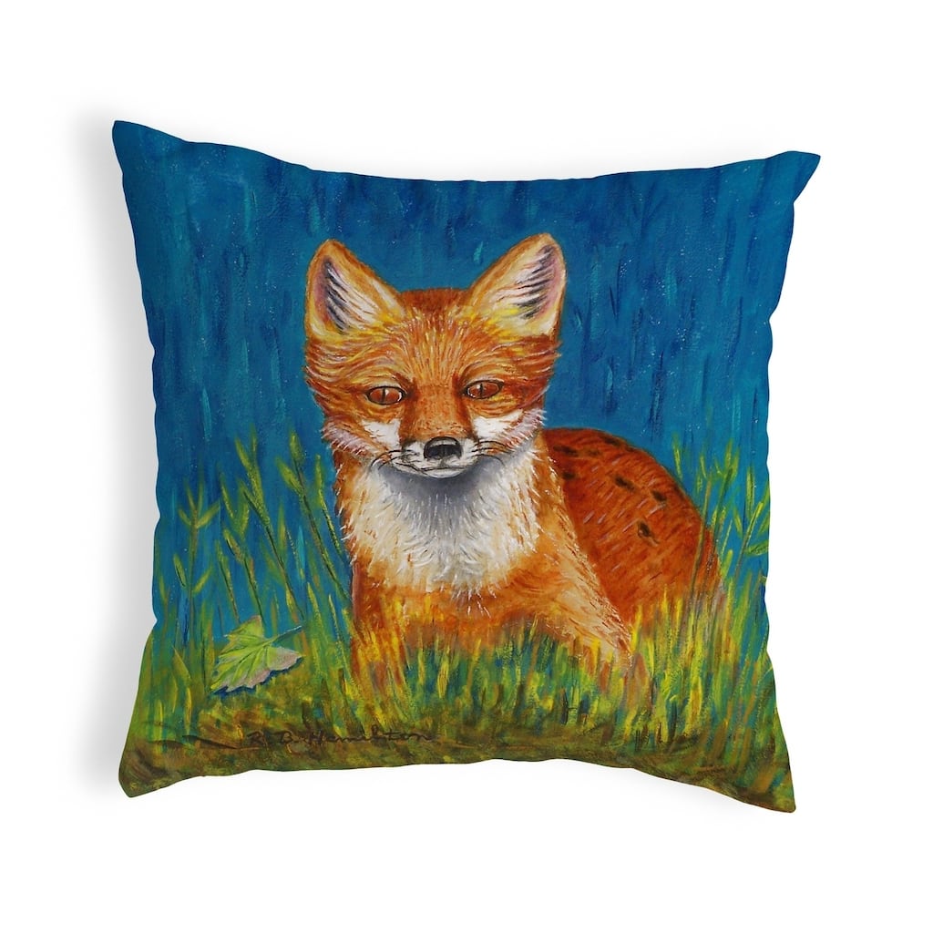 Red Fox Small No-Cord Pillow 12x12