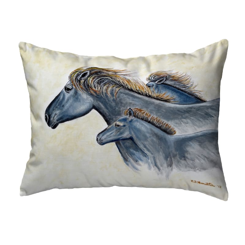 Wild Horses Noncorded Pillow 11x14