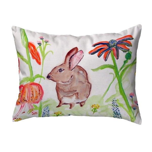 Brown Rabbit Left Small No-Cord Pillow 11x14