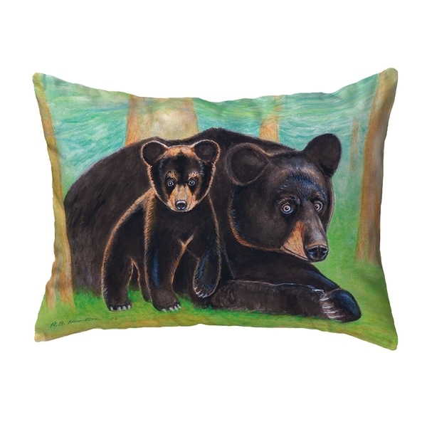Bear & Cub Small No-Cord Pillow 11x14