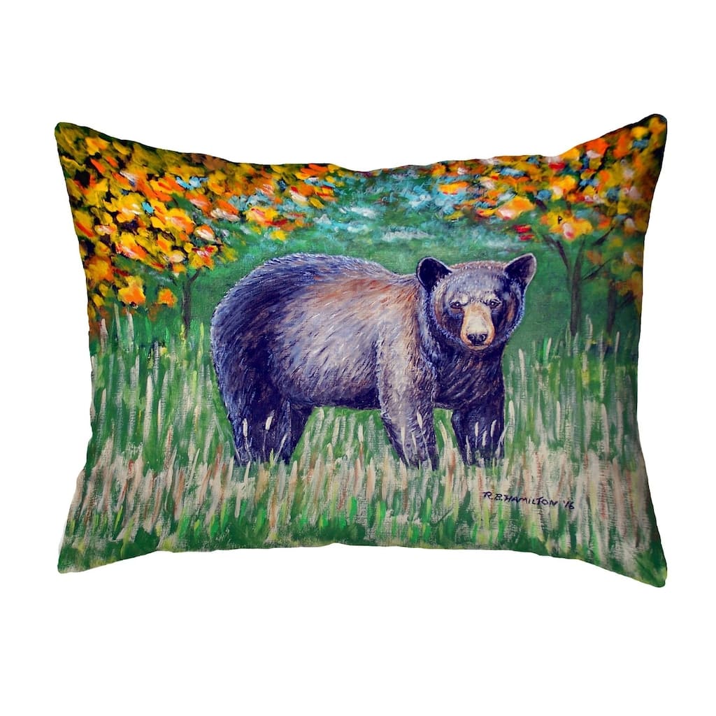Black Bear Small No-Cord Pillow 11x14