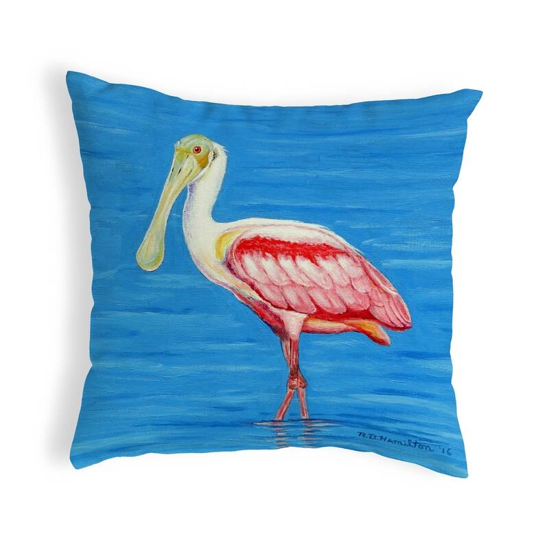 Dick's Spoonbill Small No-Cord Pillow 12x12