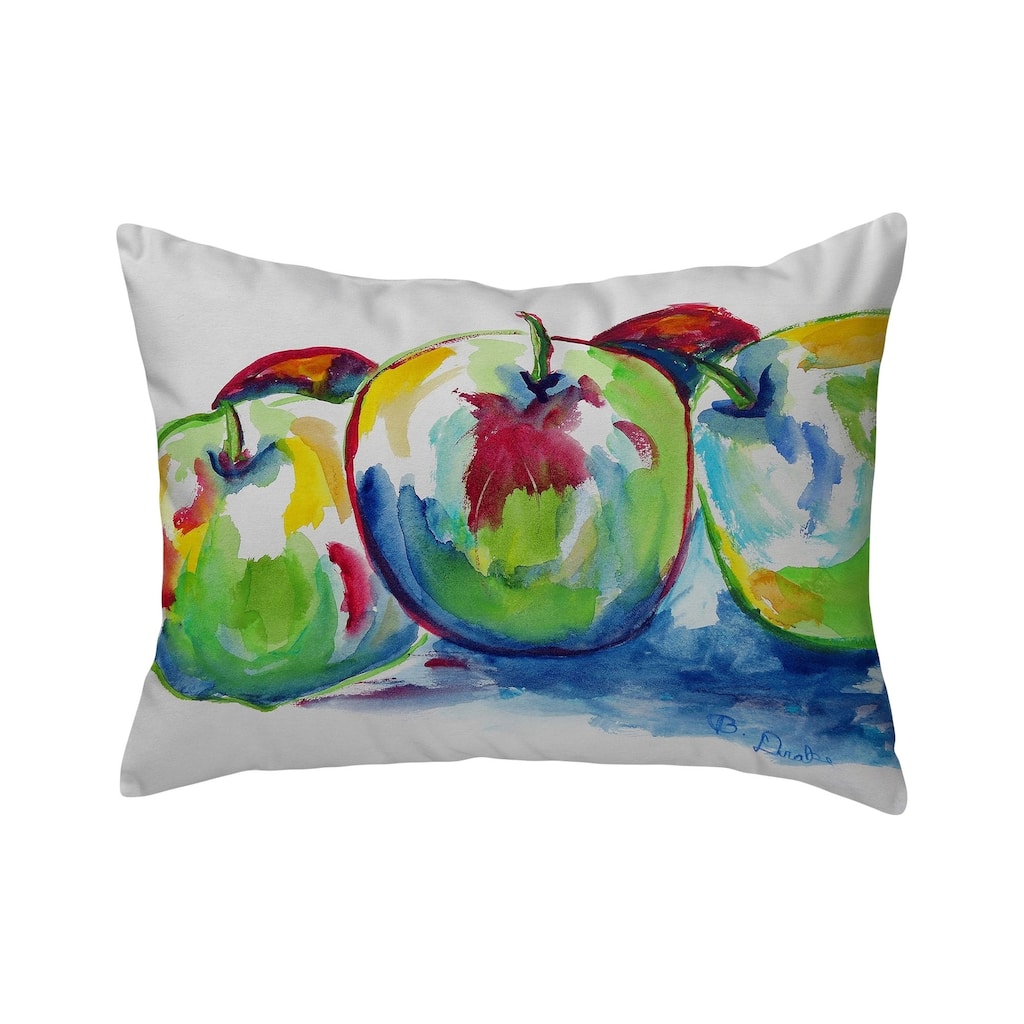 Three Apples Small No-Cord Pillow 11x14