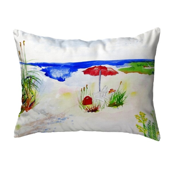 Red Beach Umbrella Small No-Cord Pillow 11x14