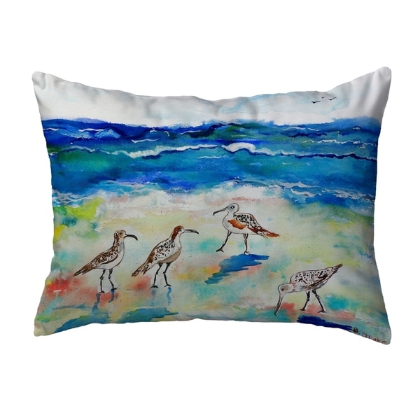 Betsy's Sandpipers Small No-Cord Pillow 11x14