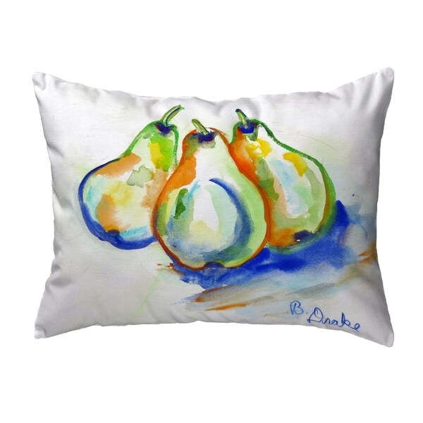 Three Pears Small No-Cord Pillow 11x14