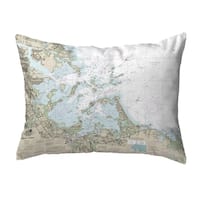 Rye Harbor Nh Nautical Map Noncorded Pillow 12x12 On Sale Overstock 30420980