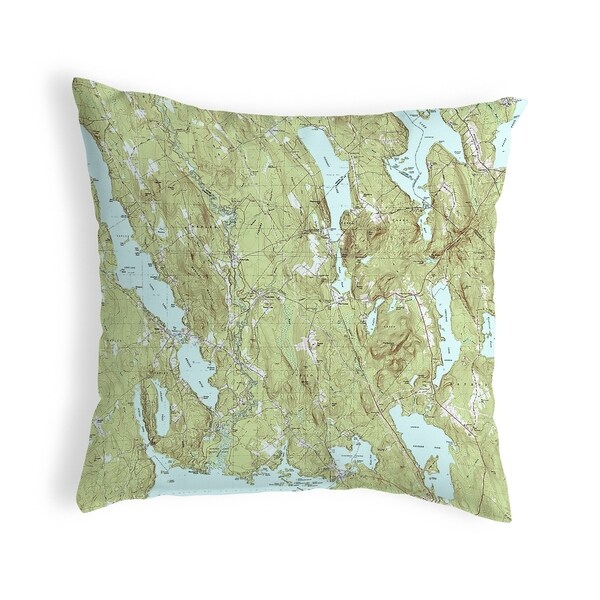 Casco and Sebago Lake, Me Nautical Map Noncorded Pillow 12x12