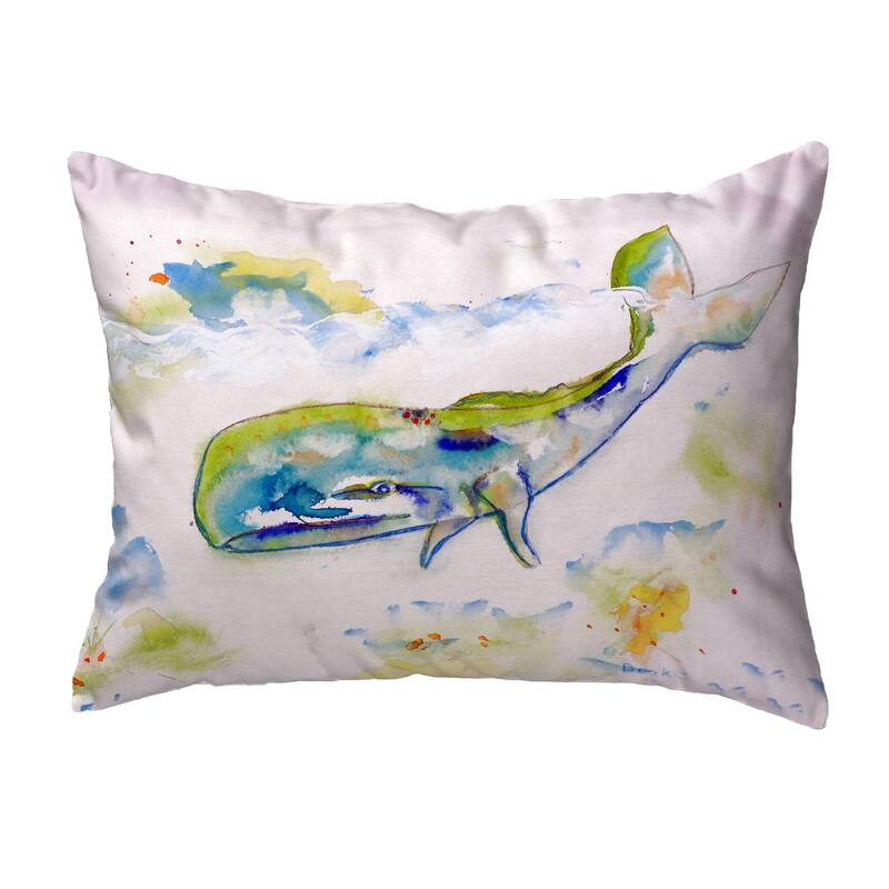 Whale Small No-Cord Pillow 11x14