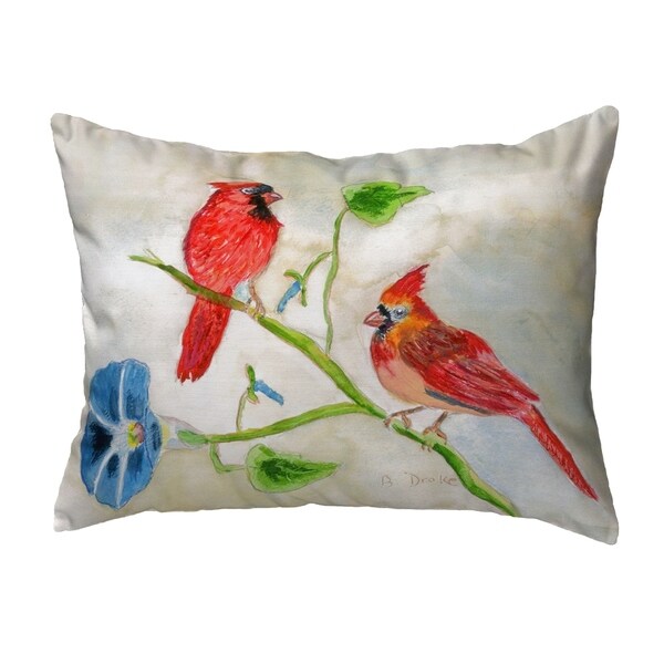 Betsy's Cardinals Small No-Cord Pillow 11x14