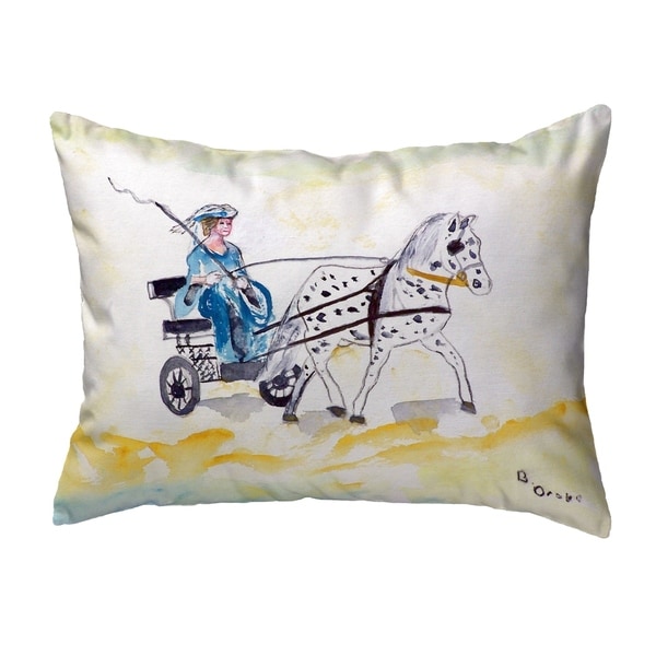 Carriage & Horse Small No-Cord Pillow 11x14