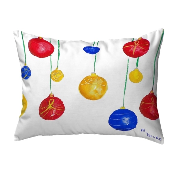 Christmas Ornaments Small No-Cord Pillow 11x14