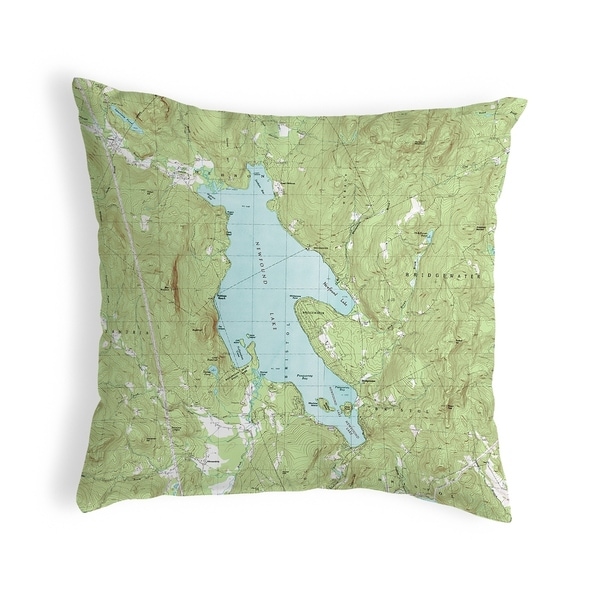 Newfound Lake, NH Nautical Map Noncorded Pillow 12x12