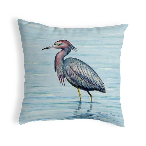 Dick's Little Blue Heron Small No-Cord Pillow 12x12