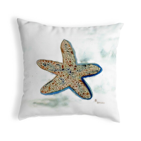 Betsy's Starfish Small No-Cord Pillow 12x12