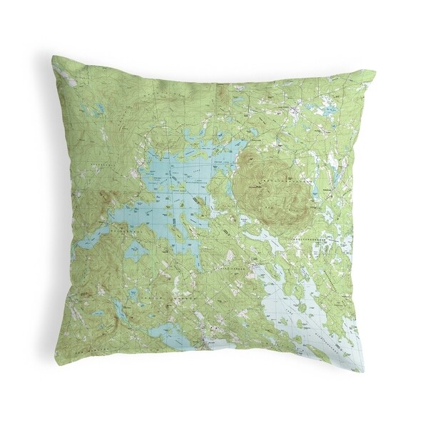 Squam Lake, NH Nautical Map Noncorded Pillow 12x12