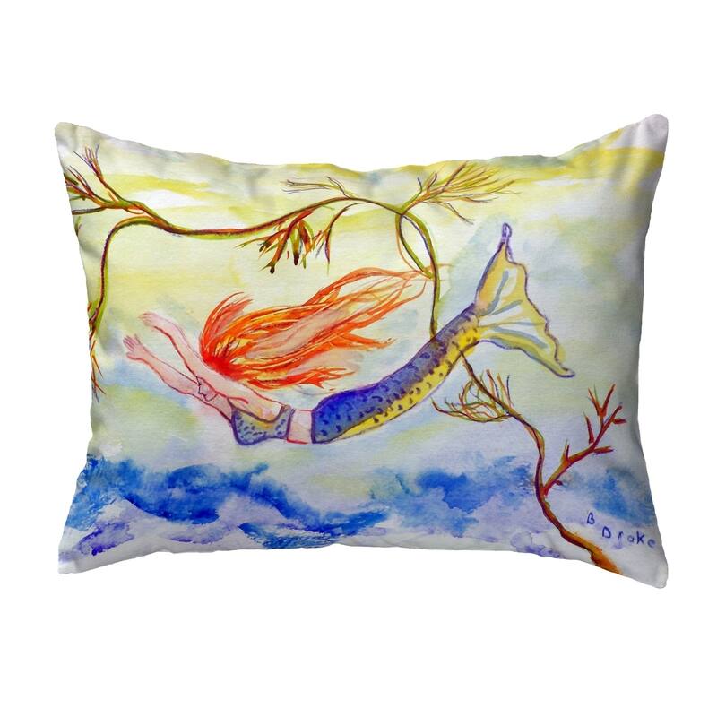 Diving Mermaid Small No-Cord Pillow 11x14