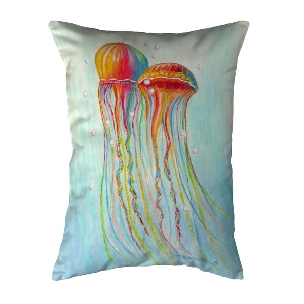 Colorful Jellyfish Extra Large Zippered Pillow 11x14