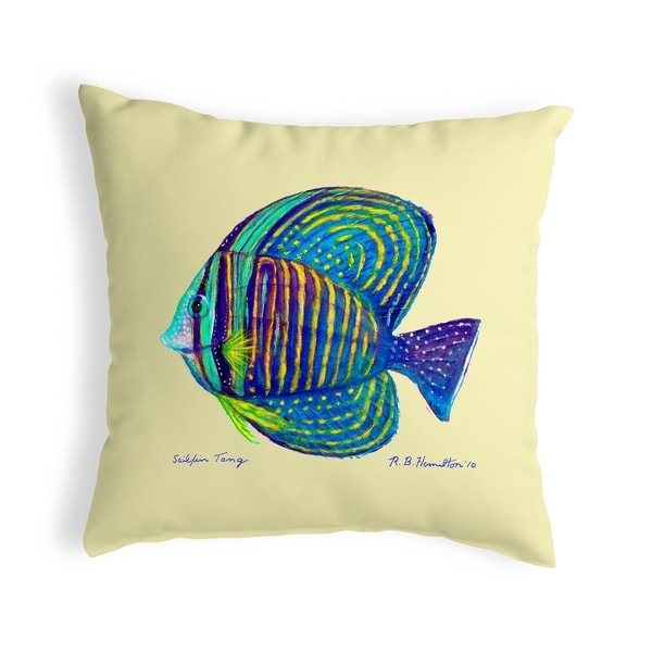 Sailfin Tang - Yellow Small No-Cord Pillow 12x12