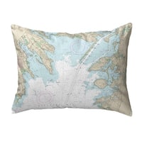 Cape Cod, Ma Nautical Map Noncorded Pillow 11x14 - Bed Bath & Beyond 