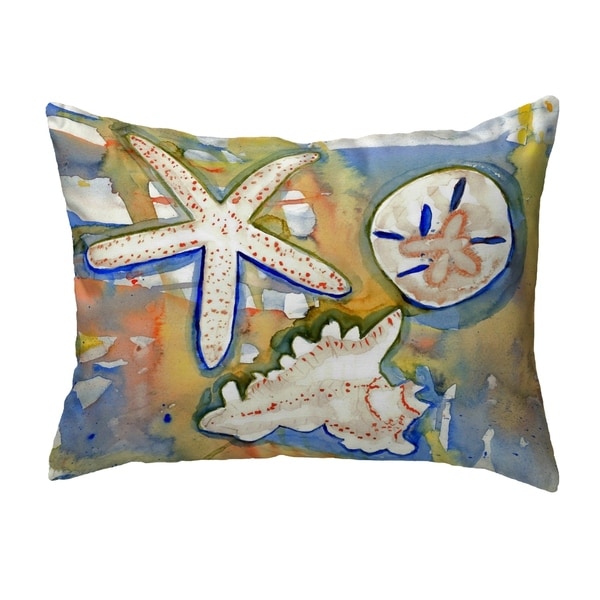 Beach Treasures Small No-Cord Pillow 11x14