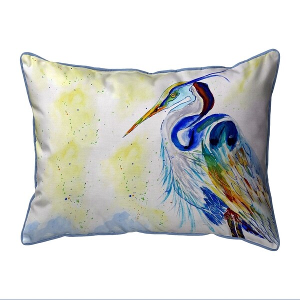 Watercolor Heron Small Pillow 11x14
