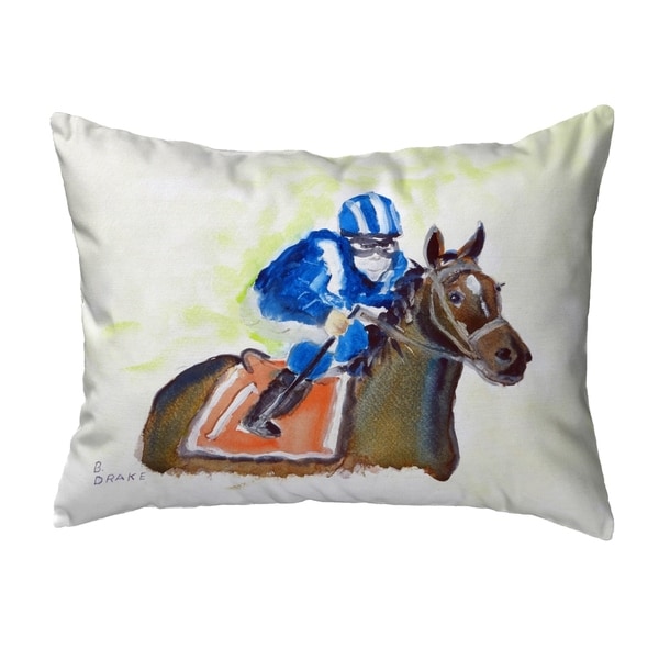 Horse & Jockey Small No-Cord Pillow 11x14