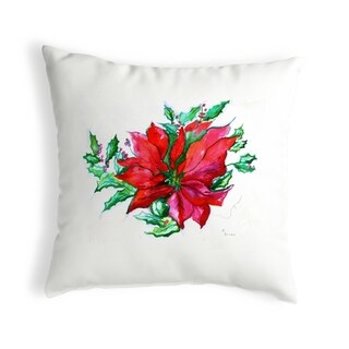 Abstract Plant Red - Needlepoint Pillow 19x19