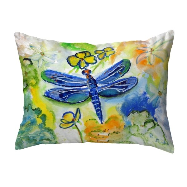 DragonFly's Garden Small No-Cord Pillow 11x14