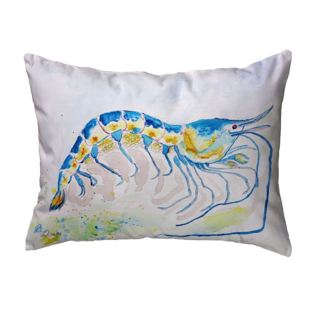 Blue Shrimp Noncorded Pillow 16x20