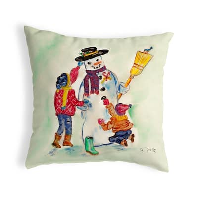 Snowman Small No-Cord Pillow 12x12