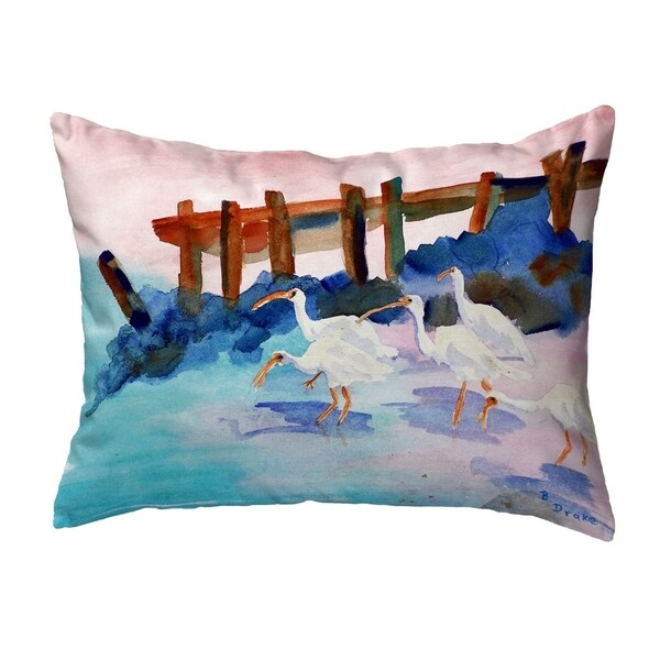 White Ibises Small No-Cord Pillow 11x14