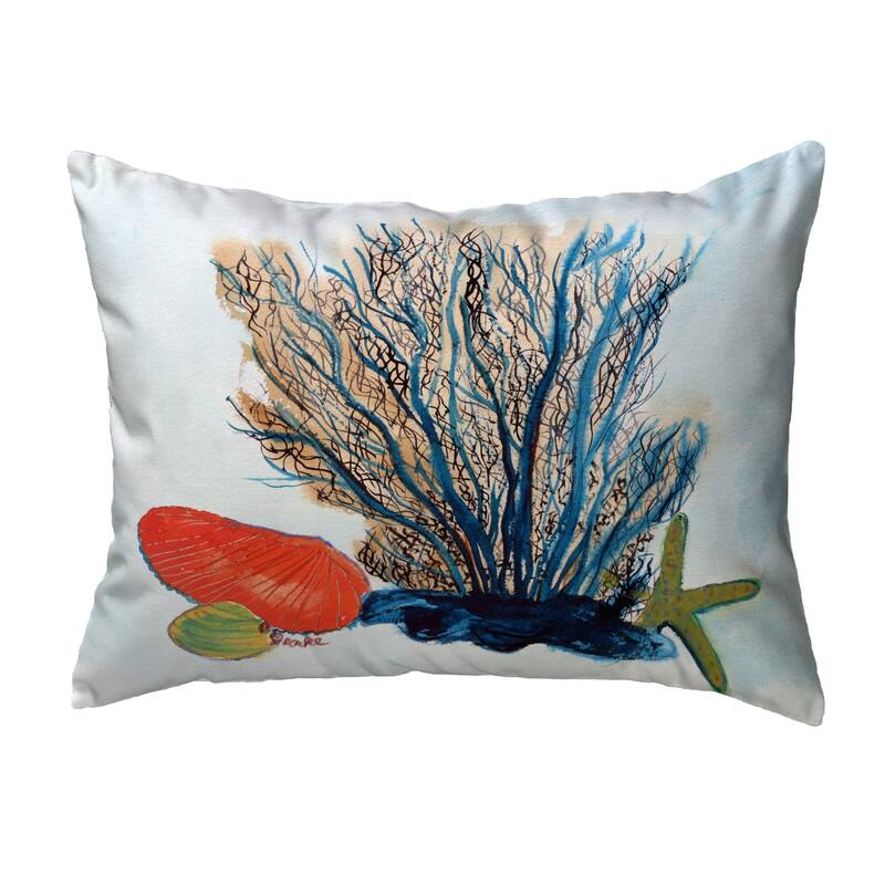 Coral & Shells Noncorded Pillow 16x20