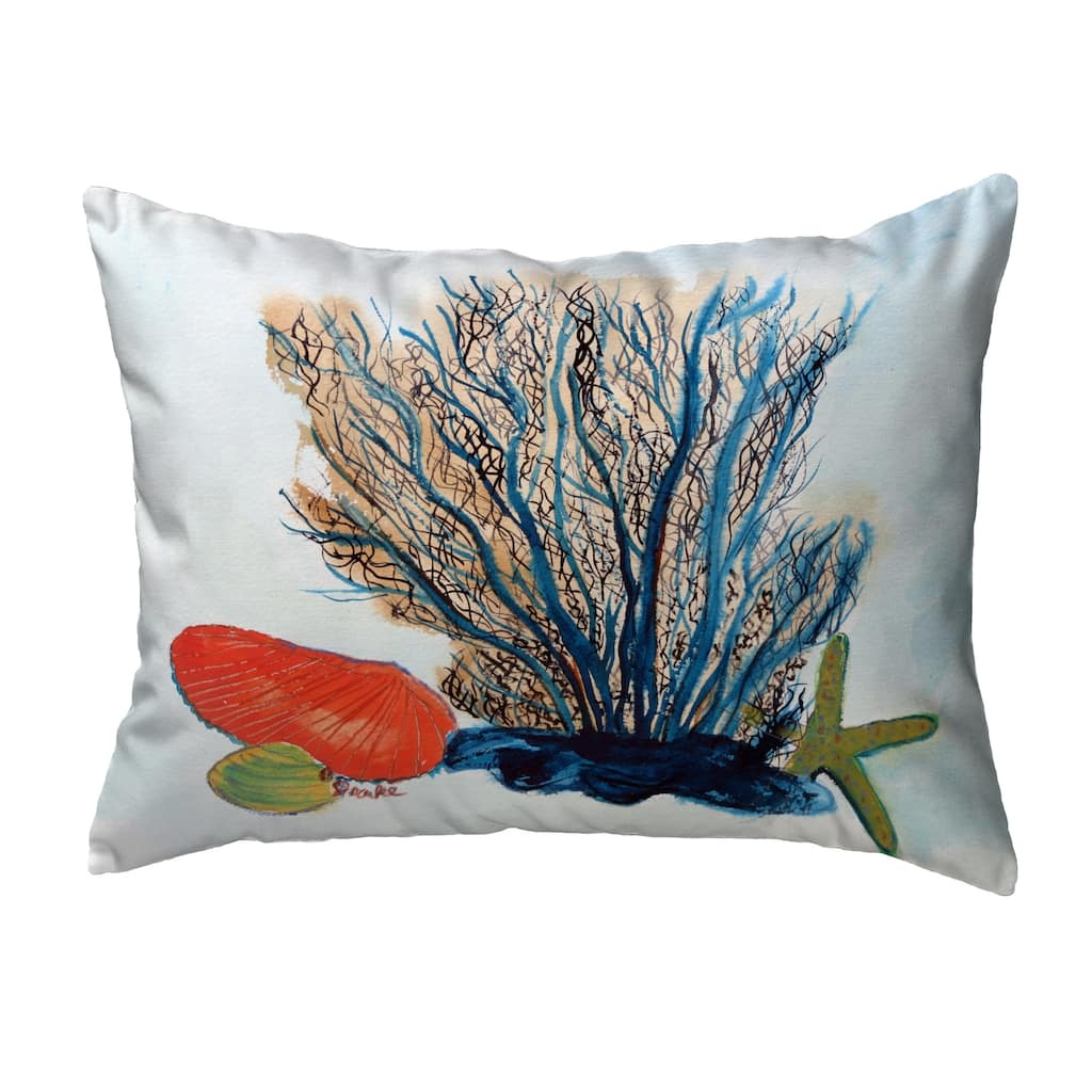 Coral & Shells Noncorded Pillow 16x20