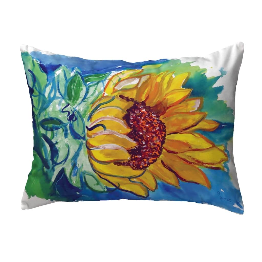 Windy SunFlower Small No-Cord Pillow 11x14